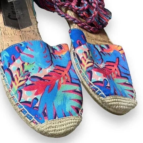 Circus Sam Edelman Lenora Espadrilles Sandals Women's 10 Multicolor Floral Boho - Picture 9 of 16